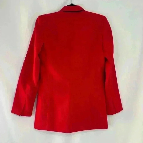 SANDRO Billy Double Breasted Swiss Dot Blazer in Red Size Xtra Small - Picture 4 of 12